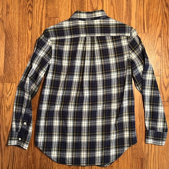 Ralph Lauren blue & black plaid boys button down - Picture 4 of 6